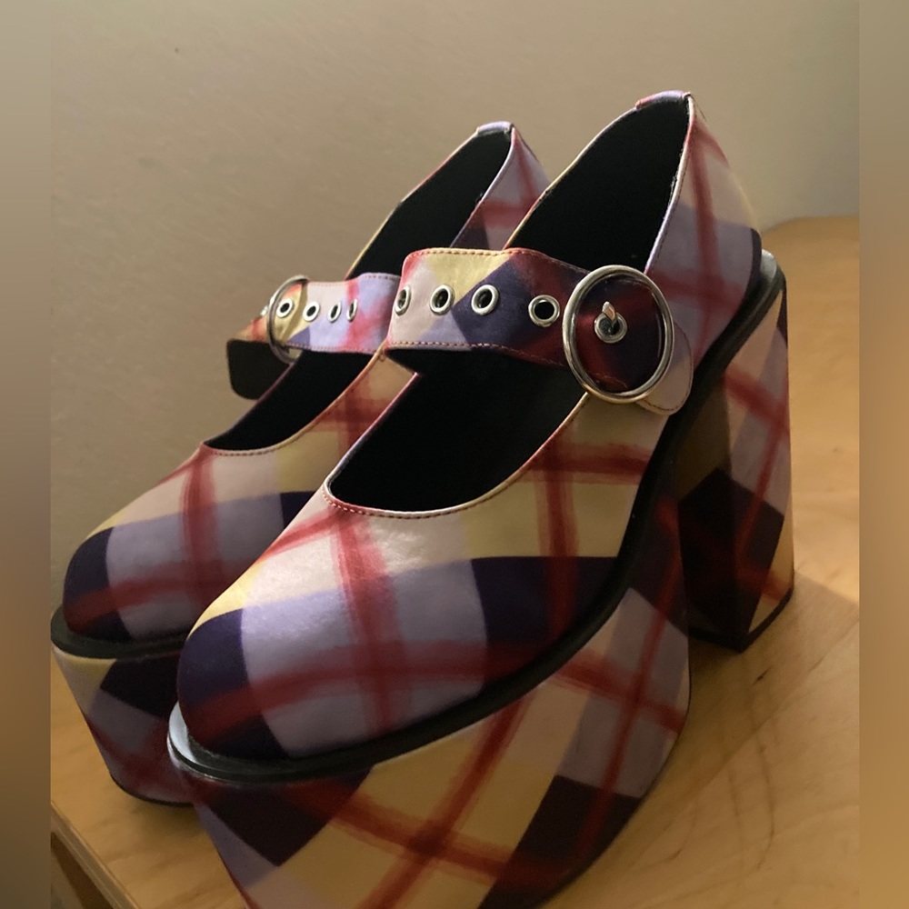 Sold out dolls kill Plaid heels
